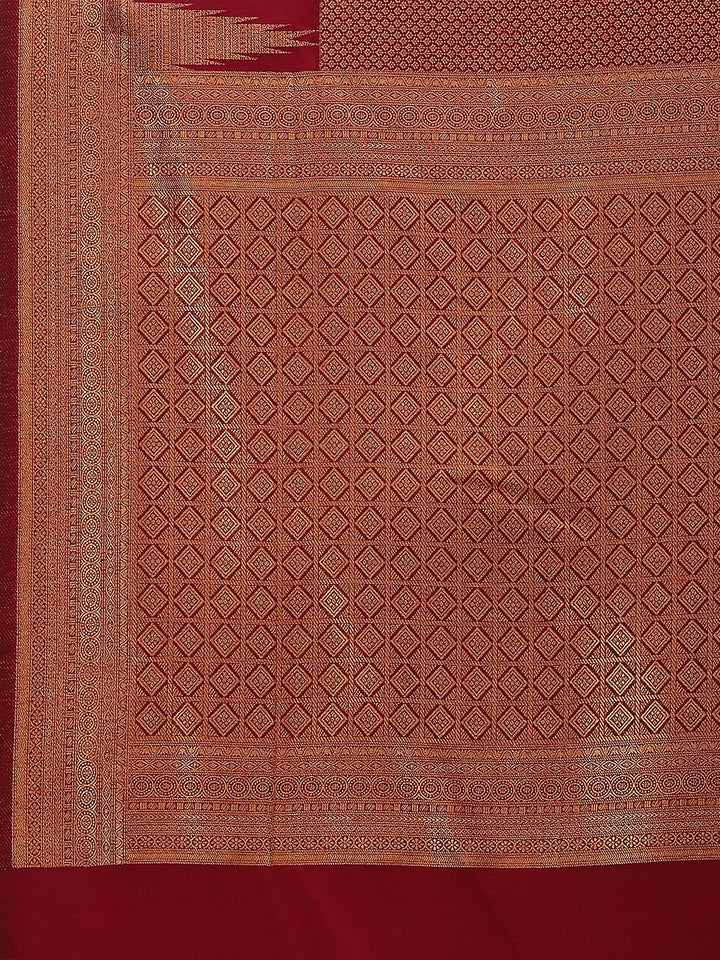 Brocade Zari Jaal Handloom Woven Saree