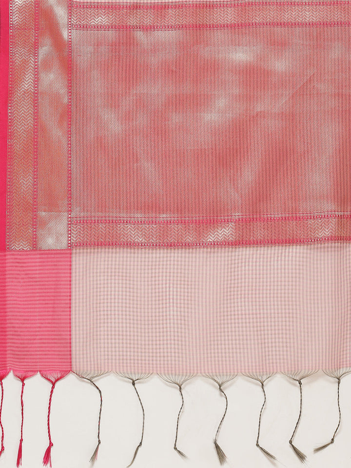 Zari Booti Woven Cotton Saree