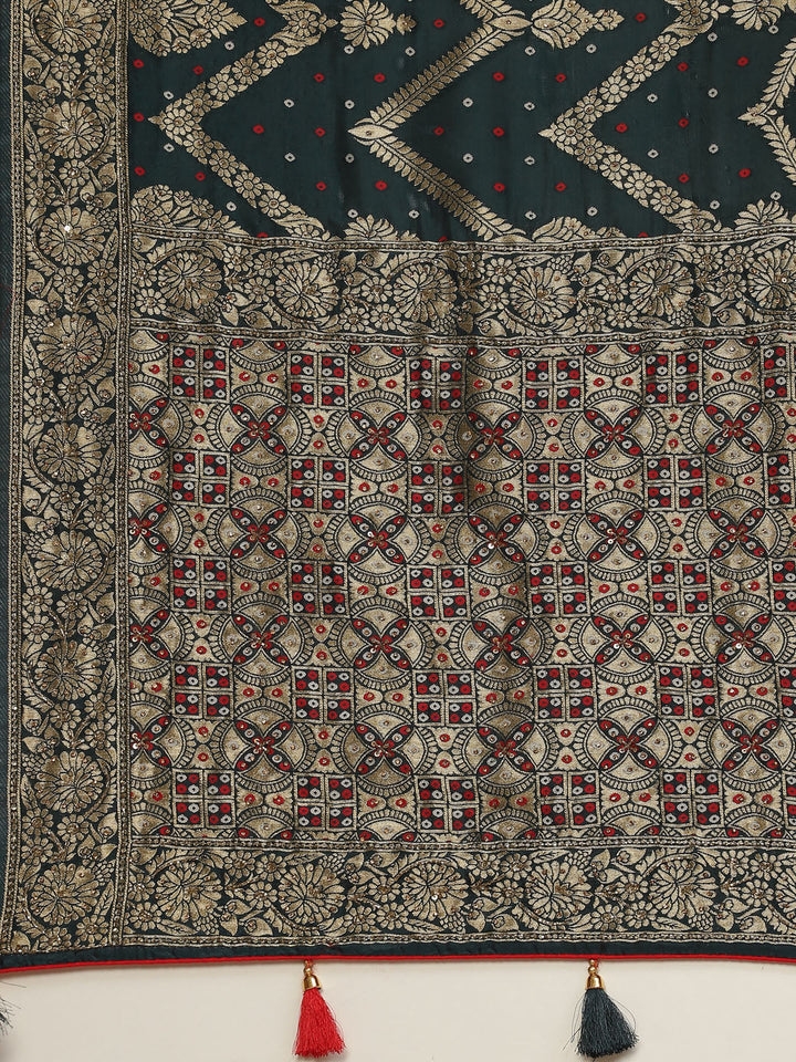 Stone Embroidered Banarasi Saree