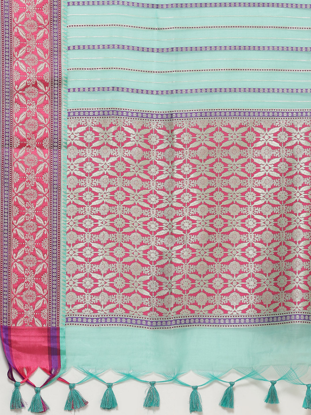 Zari Jaal Woven Cotton Saree
