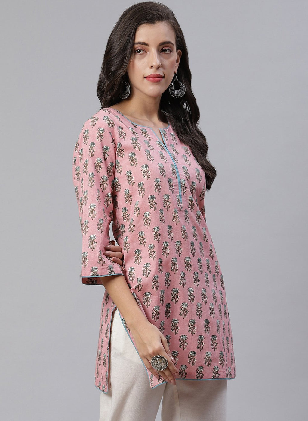 Printed Cotton Short Kurti