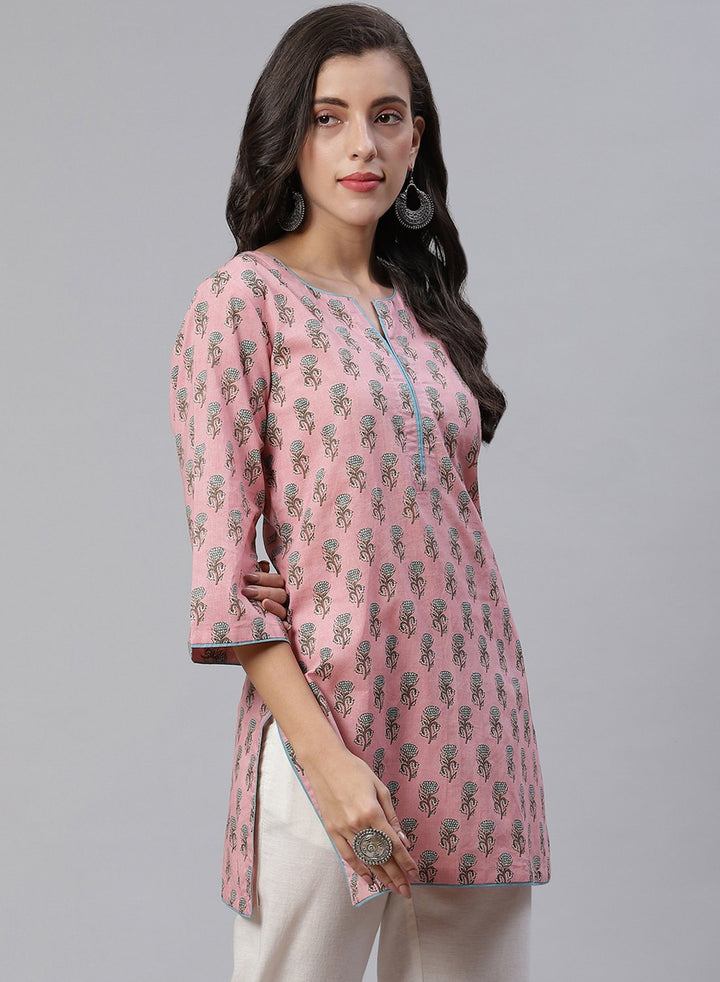 Printed Cotton Short Kurti