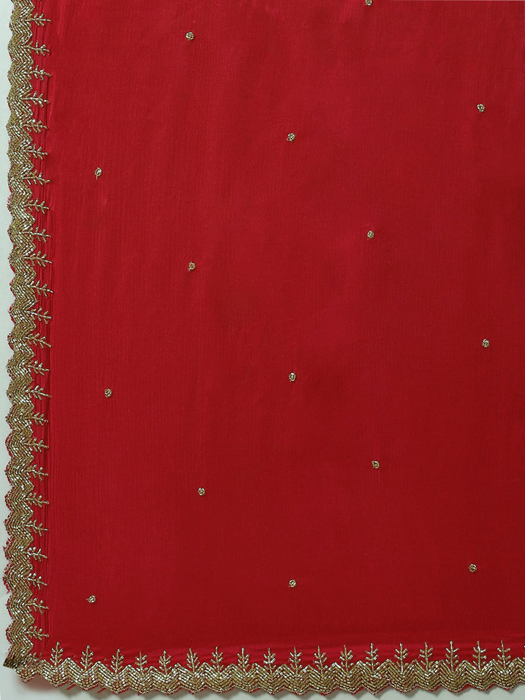 Cutdana Embroidered Chinnon Saree