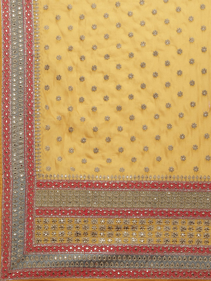 Resham Border Art Georgette Embroidered Saree