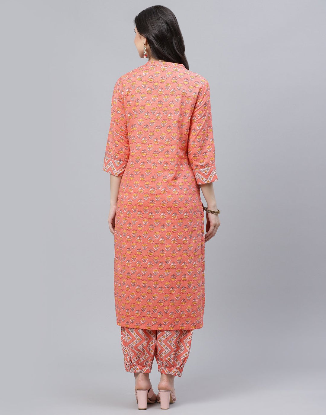 Printed Cotton Kurti with Afgani Pant