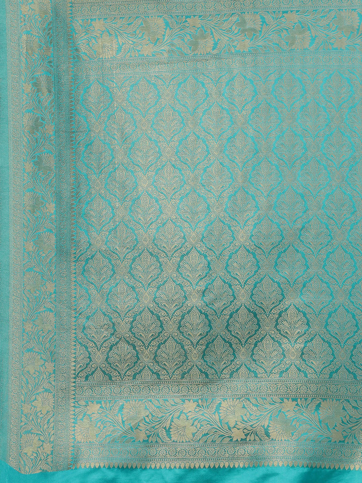 Brocade Zari Jaal Satin Woven Saree