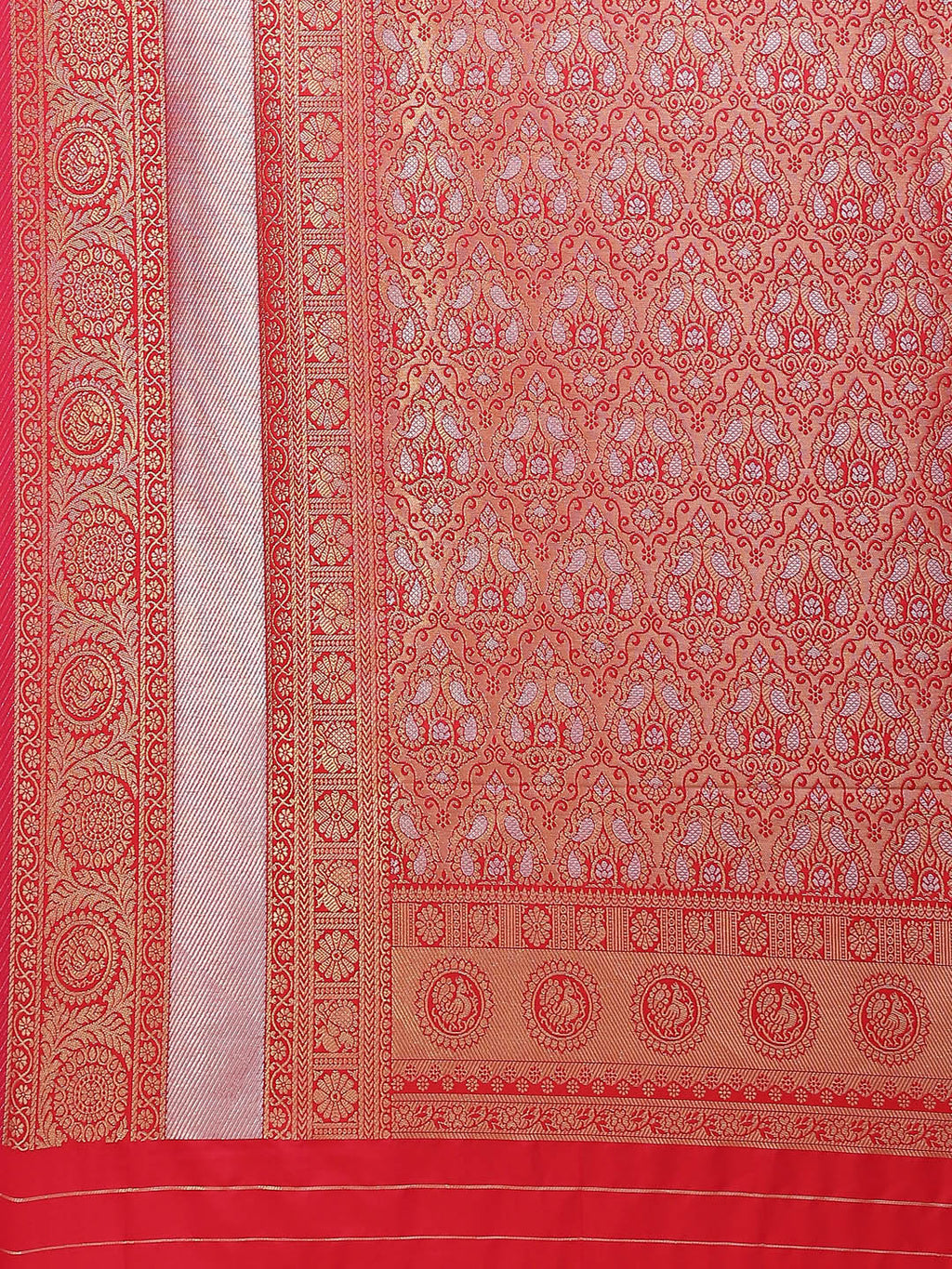Zari Border Booti Cotton Woven Saree