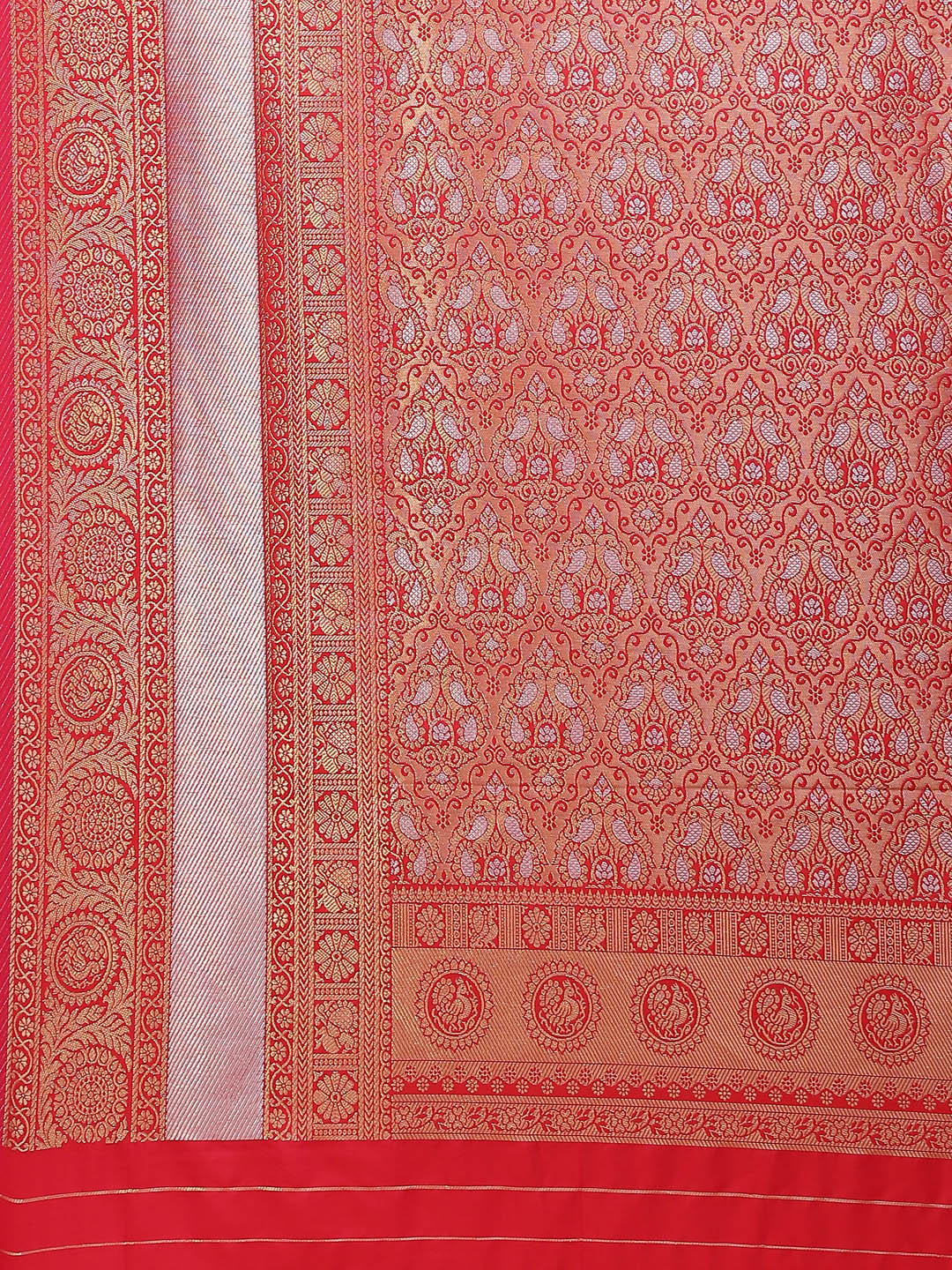 Zari Border Booti Cotton Woven Saree