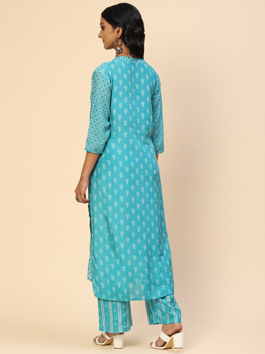 Printed Muslin Kurta With Pants