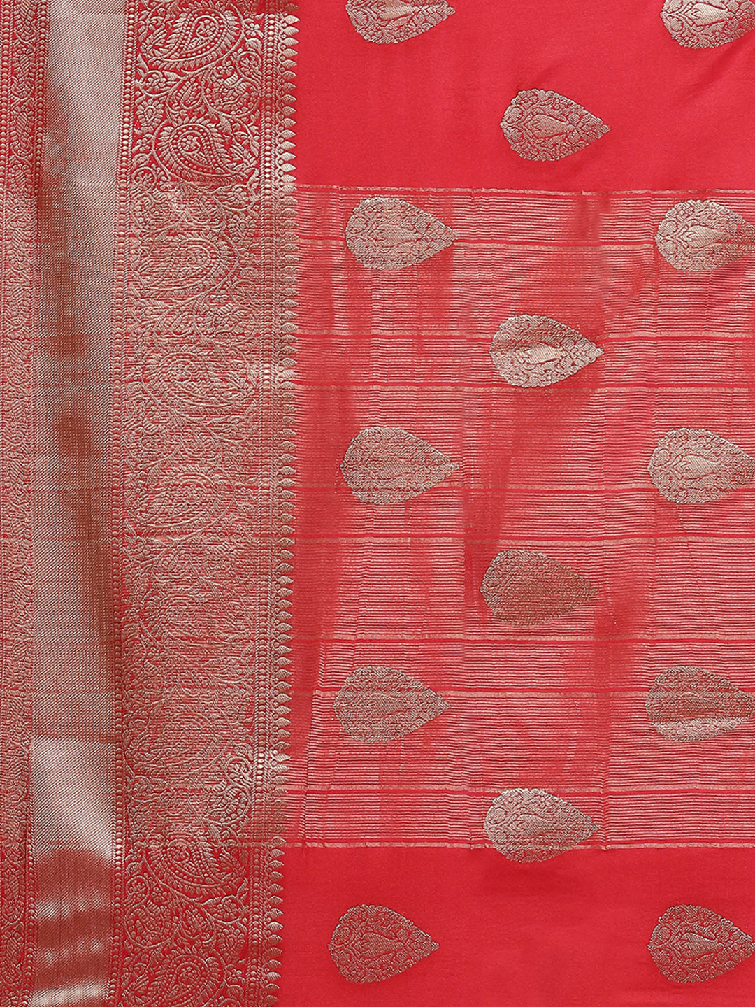 Zari Border Booti Handloom Woven Saree