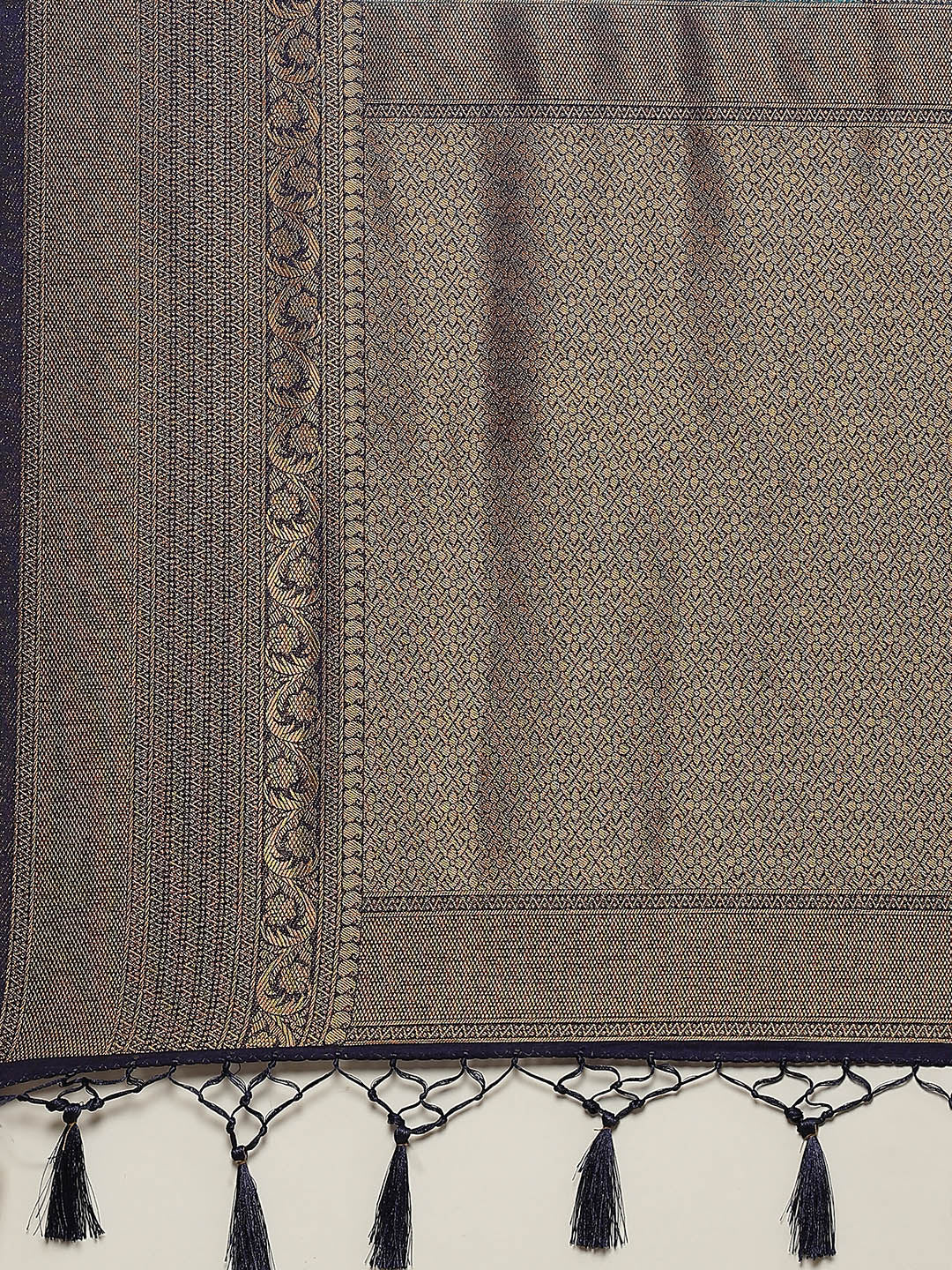 Brocade Zari Booti Art Handloom Woven Saree