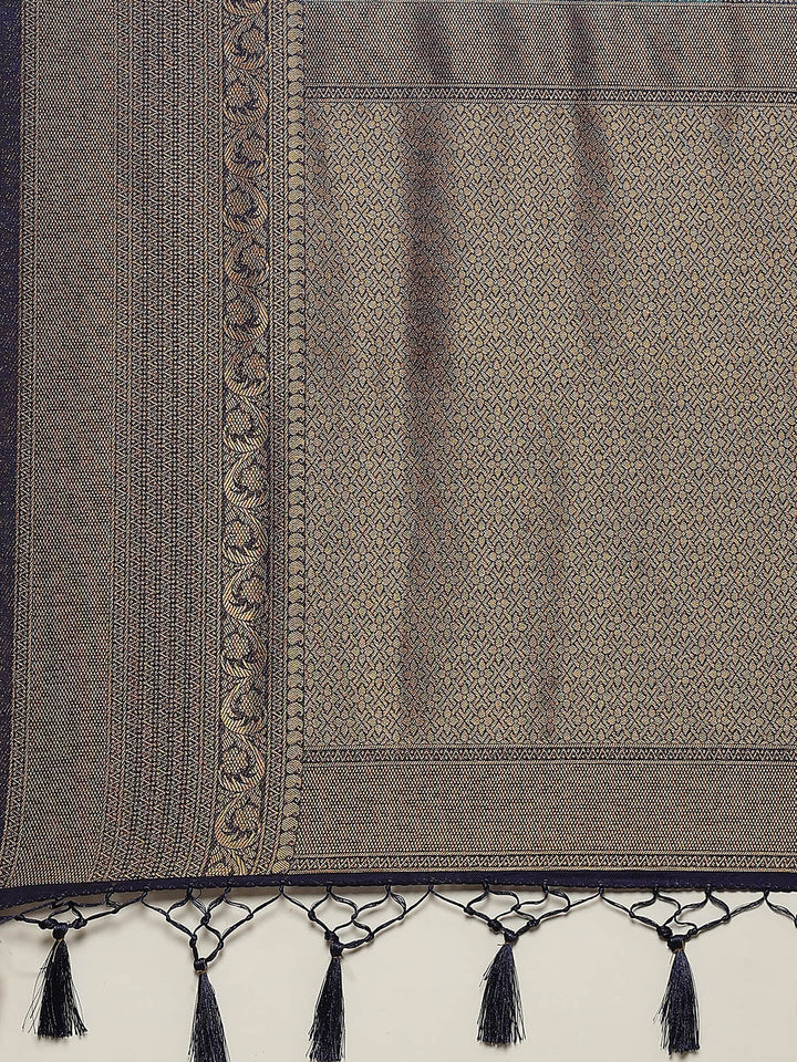 Brocade Zari Booti Art Handloom Woven Saree