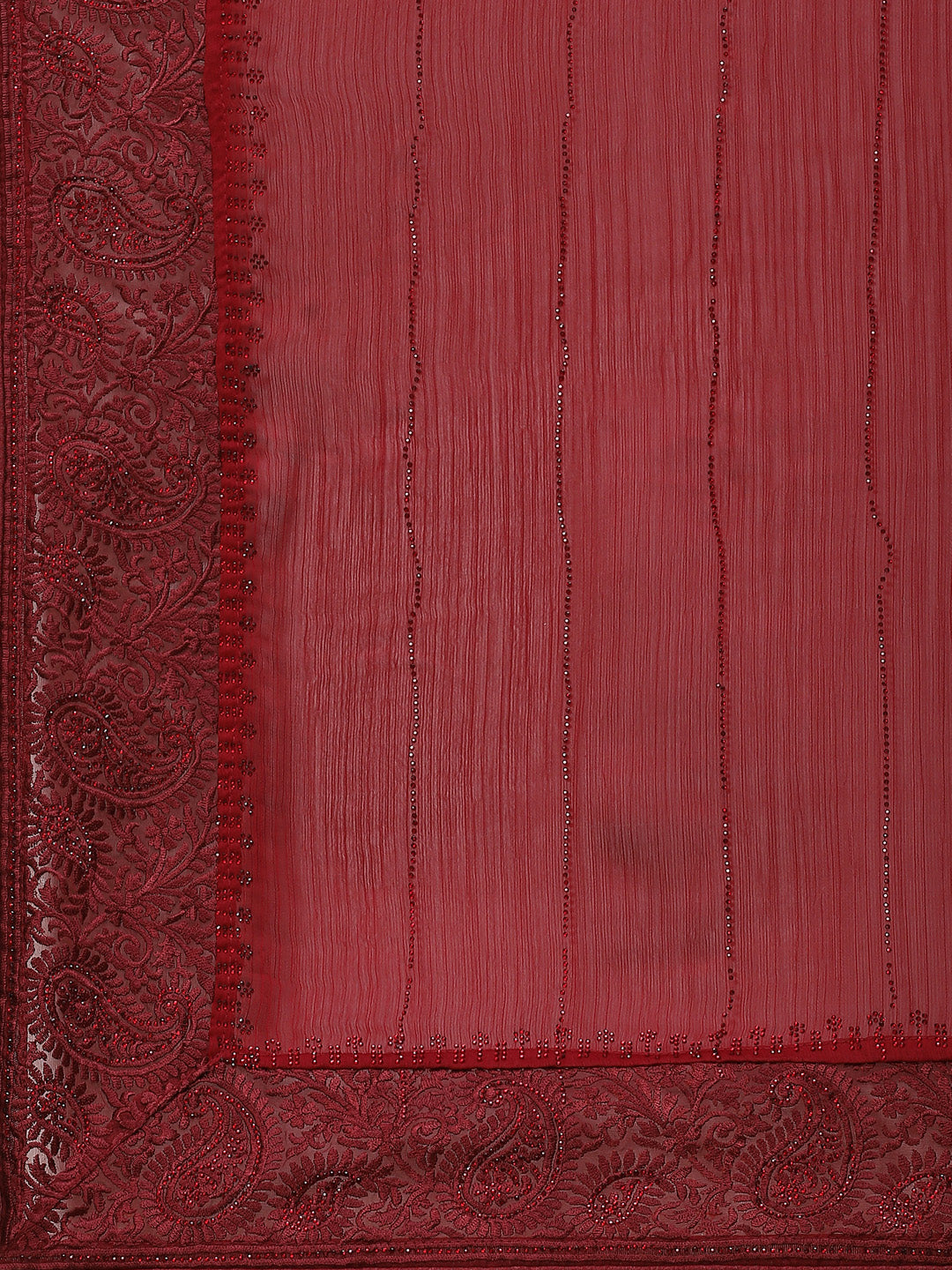 Resham Border Chiffon Embroidered Saree