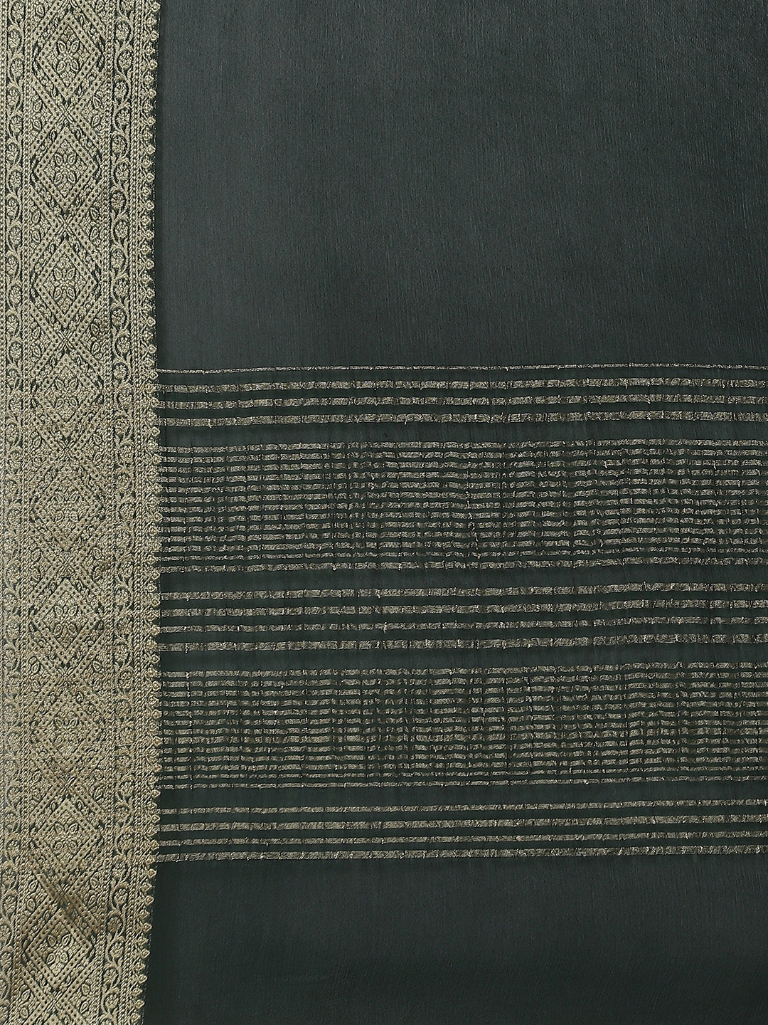 Zari Border Plain Crepe Saree