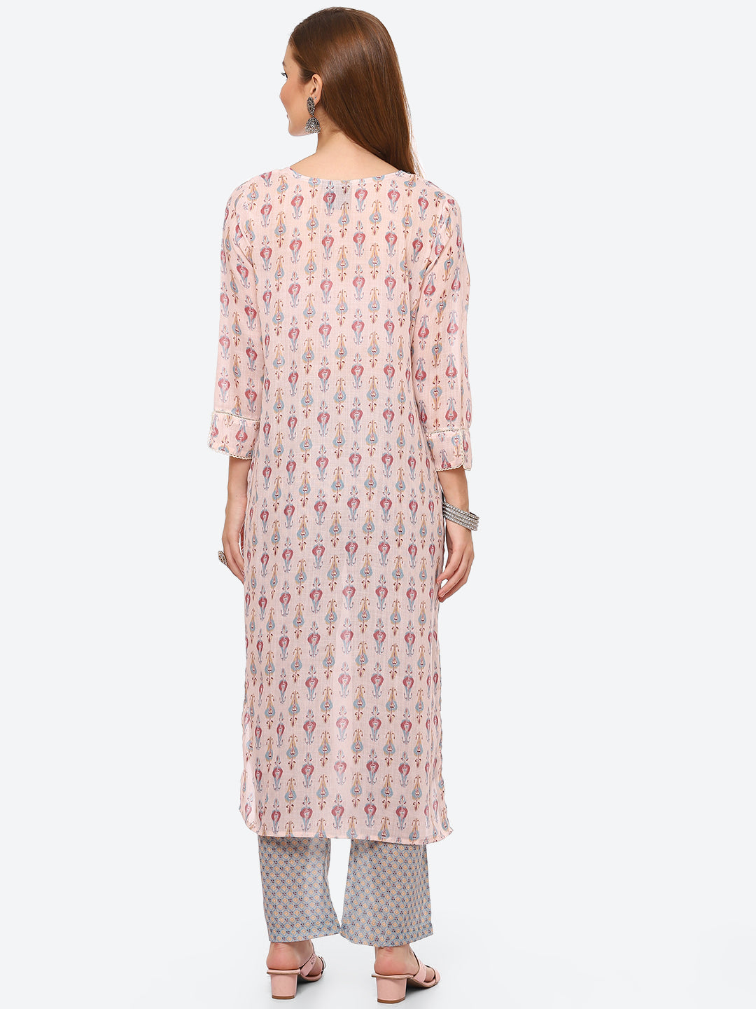 Floral Printed Cotton Kurta With Pant