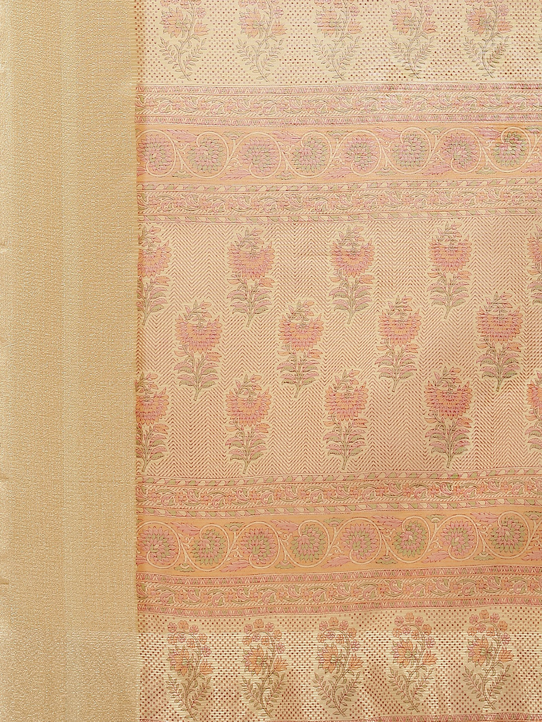 Floral Printed Cotton Saree