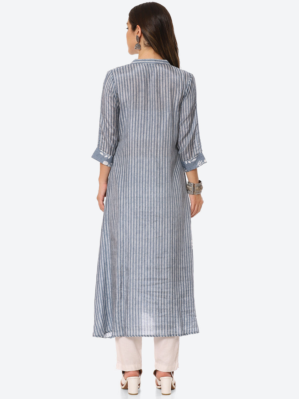 Floral Printed Muslin Kurta