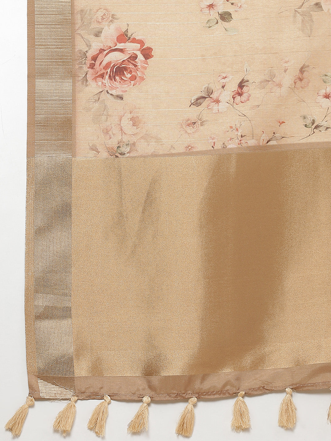 Digital Floral Printed Tussar Saree