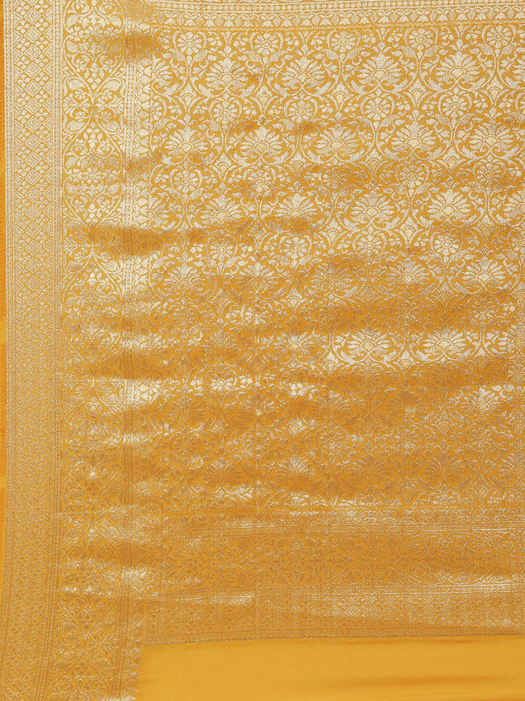Zari Booti Georgette Plain Saree