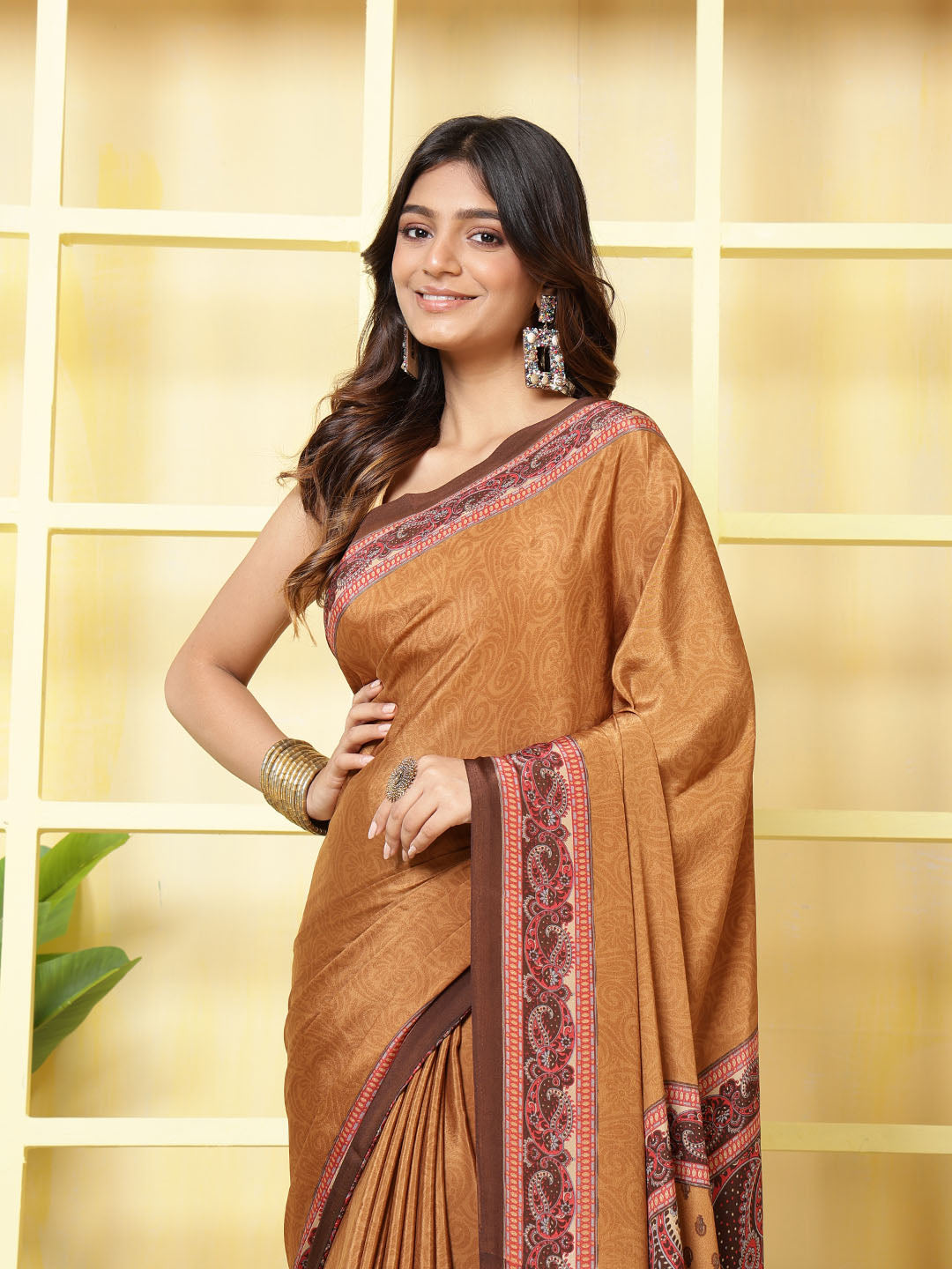 Digital Printed Crepe Saree