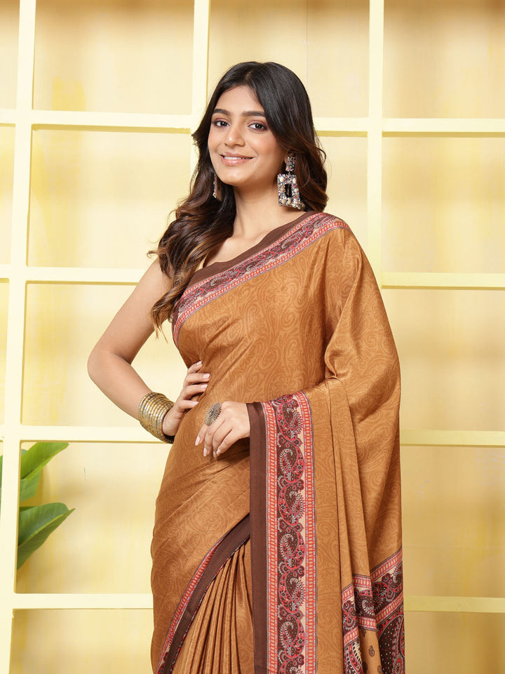 Digital Printed Crepe Saree