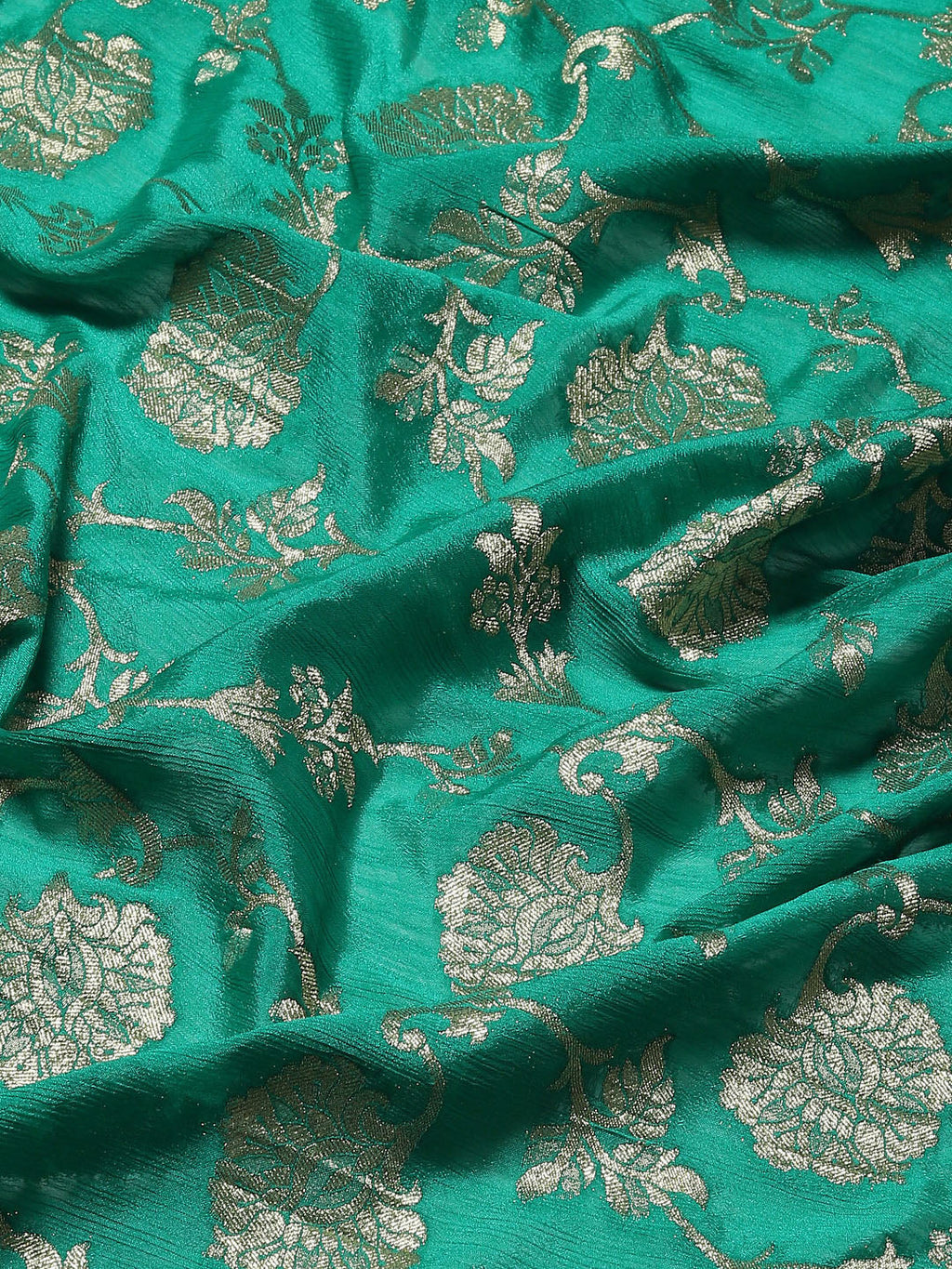 Floral Zari Jaal Georgette Plain Saree