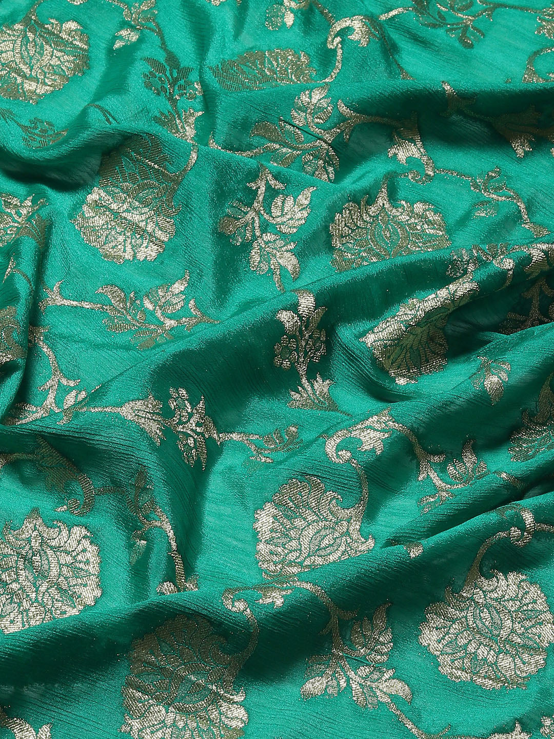 Floral Zari Jaal Georgette Plain Saree