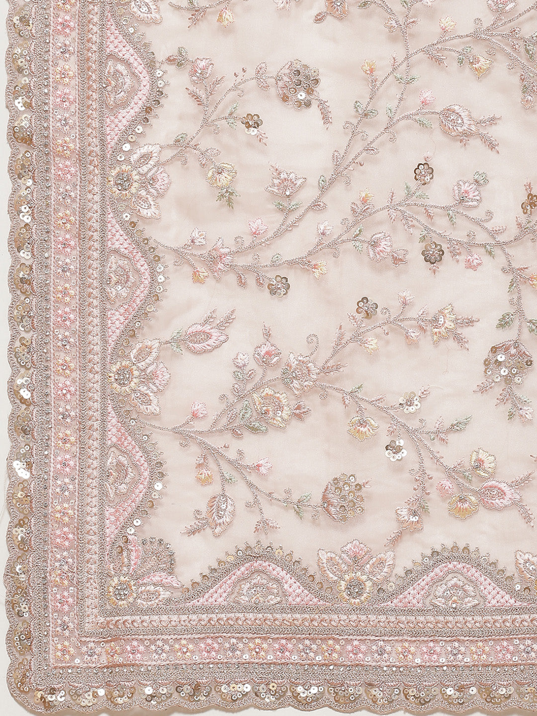 Resham Jaal Embroidered Organza Saree