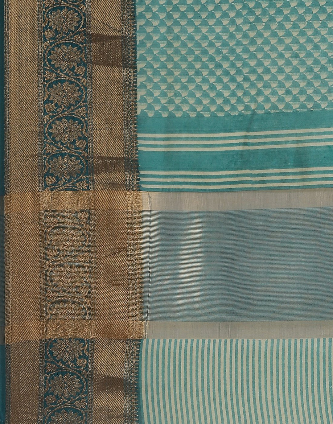 Cotton Printed Saree With Zari Border