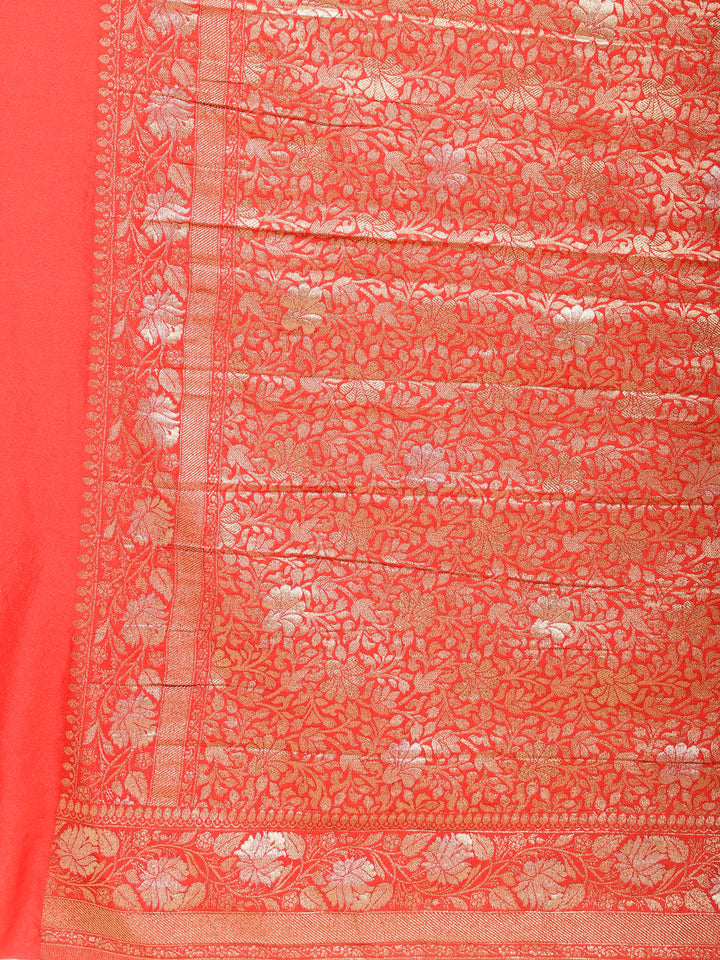 Zari Jaal Woven Crepe Saree