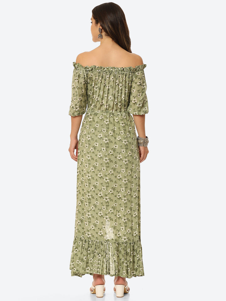 Floral Printed Muslin Kurta
