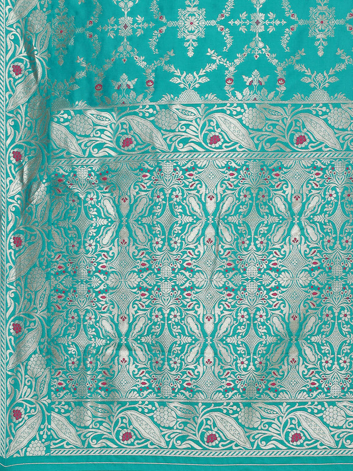 Zari Jaal Woven Art Silk Banarsi Saree