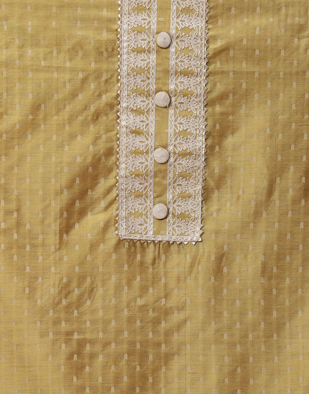 Chanderi Suit Piece With Embroidered Dupatta