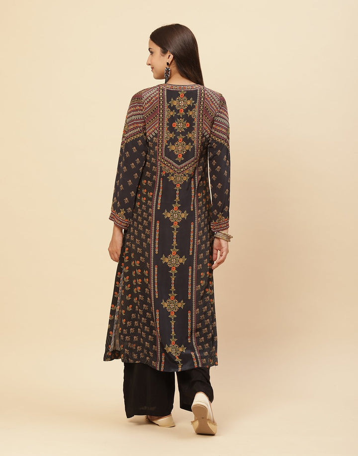 Digital Printed Crepe Salwar Kameez Stitched Suit With Georgette Dupatta