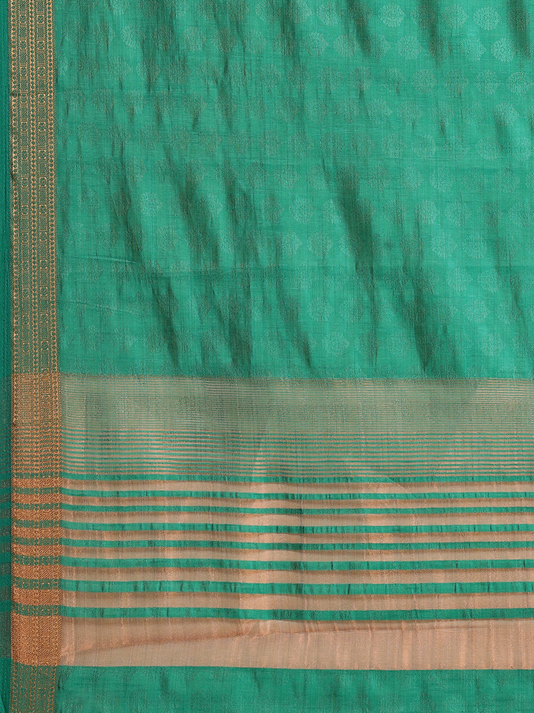 Zari Border Booti Tussar Woven Saree