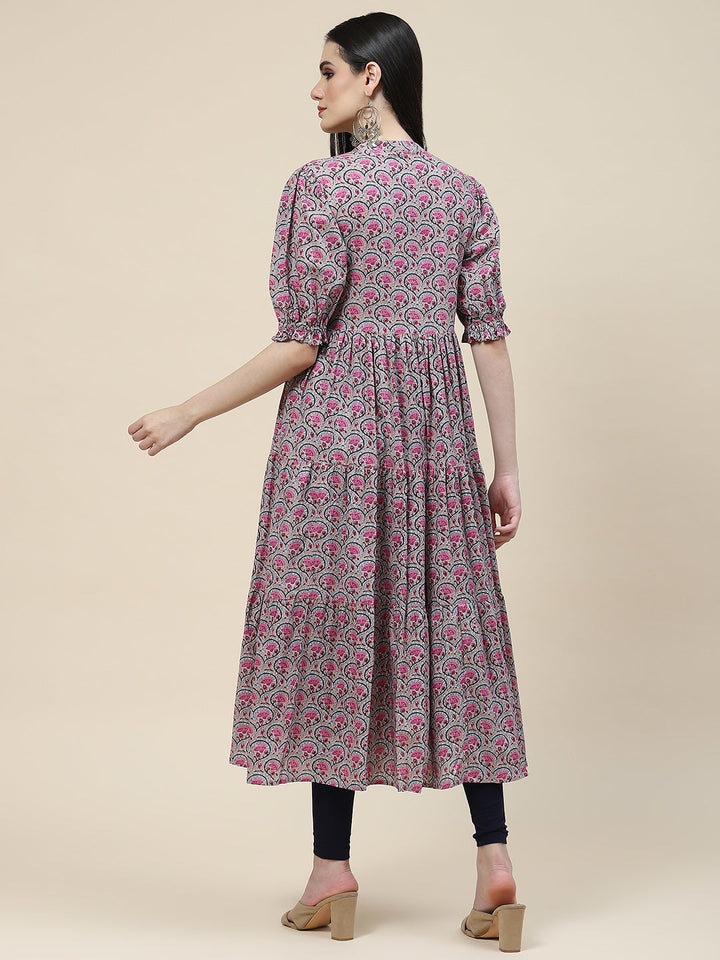 Floral Printed Cotton Kurta