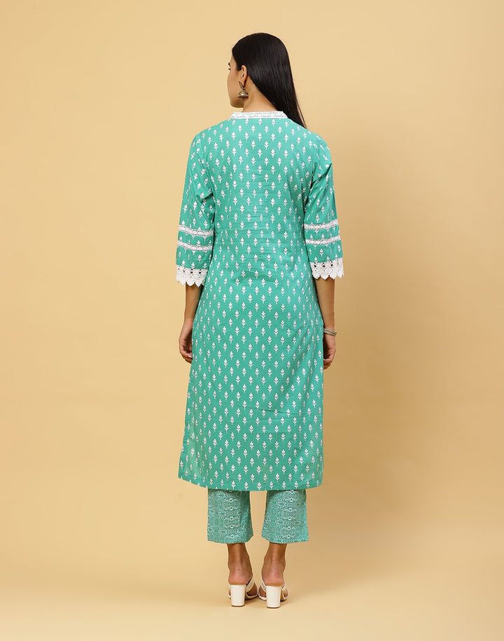 Printed Cotton Kurti With Pant