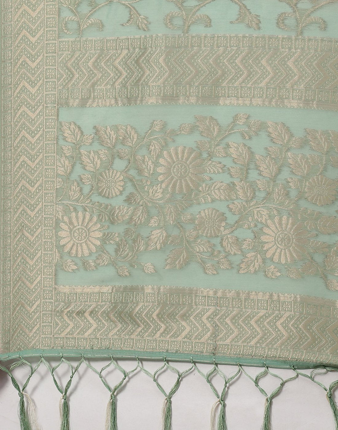 Floral Printed Cotton Linen Saree