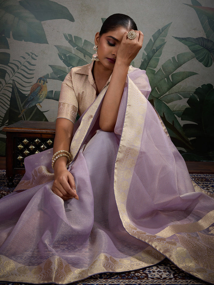 Woven Design Linen Blend Saree
