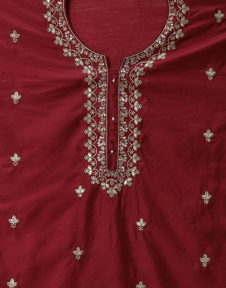 Embroidered Chanderi Suit Piece