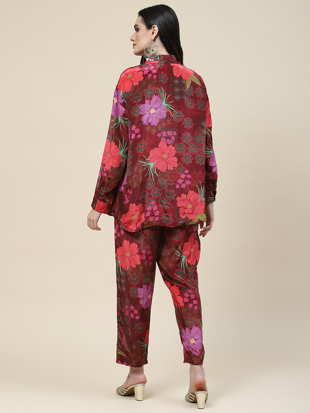 Printed Crepe Kurti With Pants