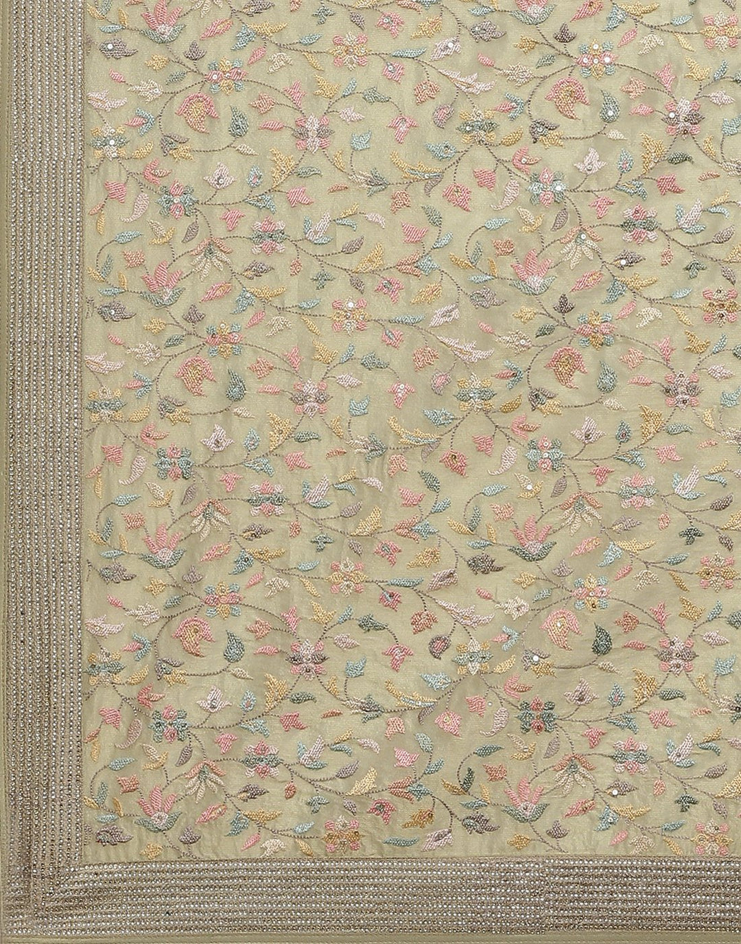 Cotton Tissue Embroidery Saree