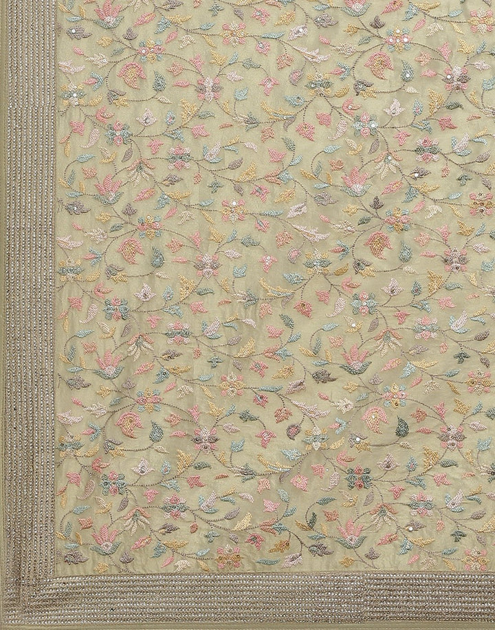 Cotton Tissue Embroidery Saree