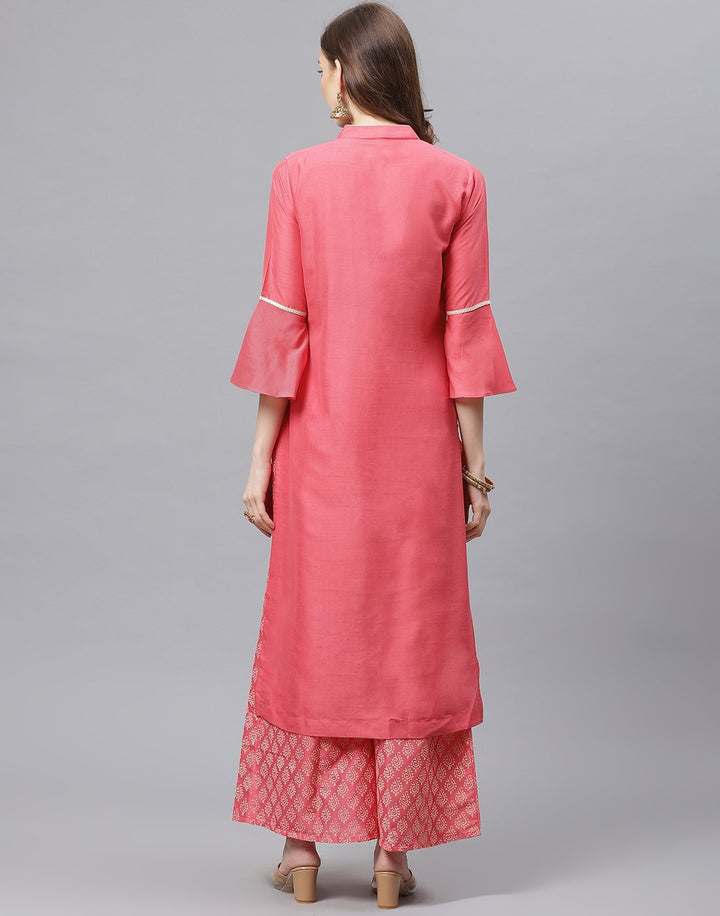 Elegant Chanderi Kurta Plazzo Set