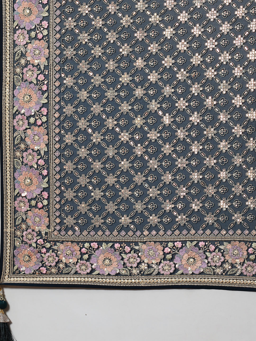 Sequin Embroidered Georgette Saree