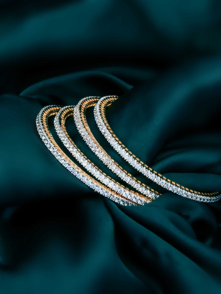 Gold &amp; Silver AD Bangle Set