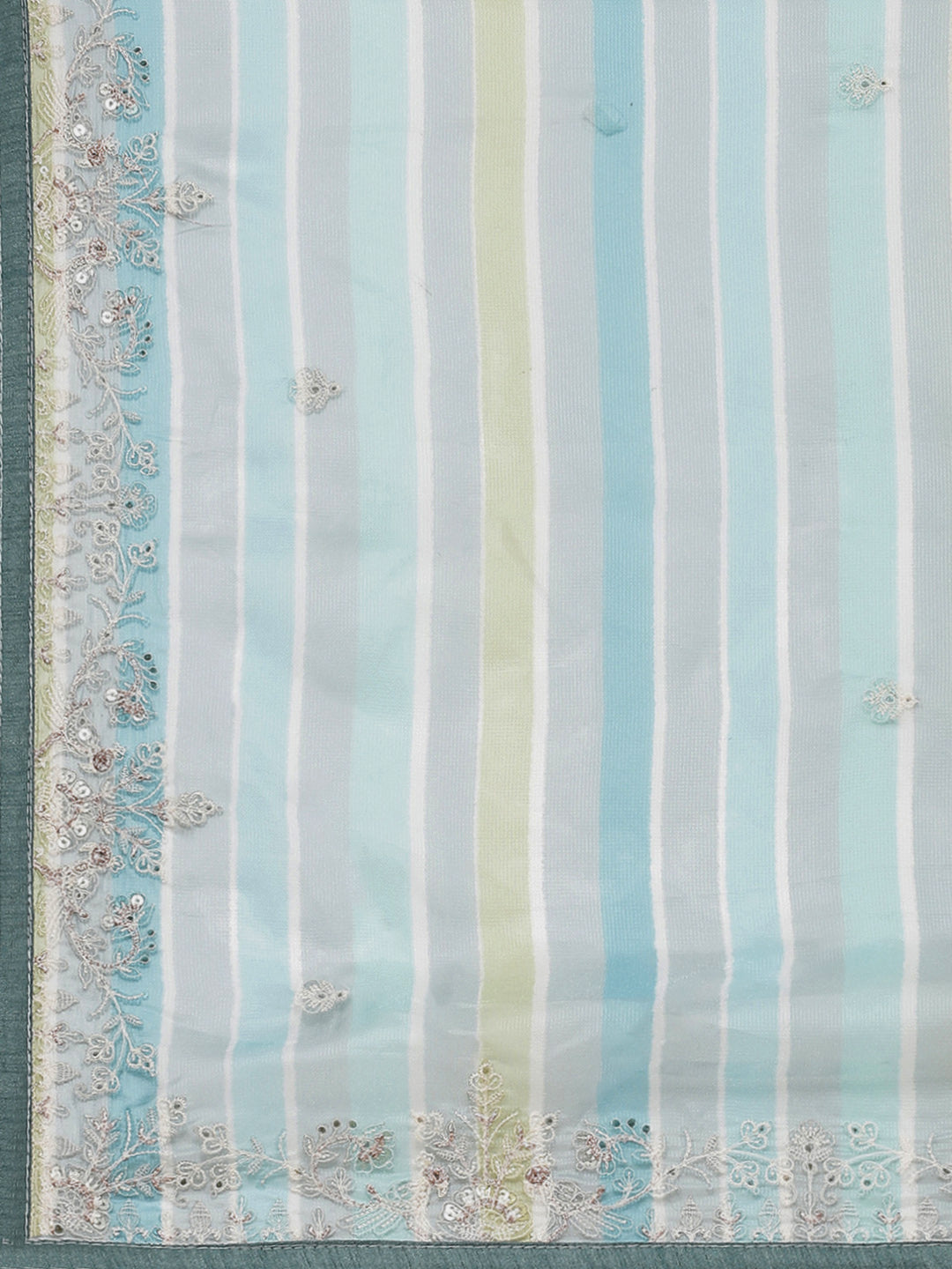 Abstract Sequence Printed Organza Saree
