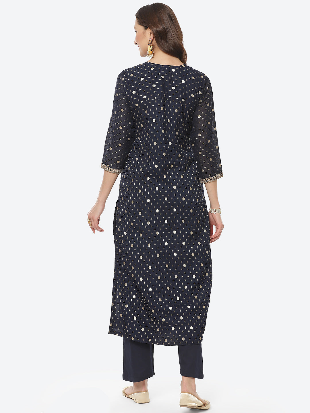 Sequence Gota Patti Georgette Kurti With Pant