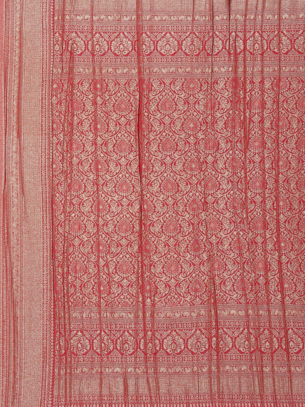 Floral Zari Jaal Georgette Plain Saree