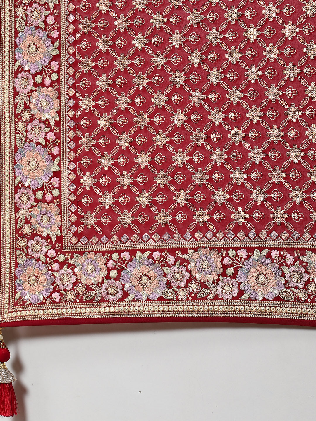 Sequin Embroidered Georgette Saree